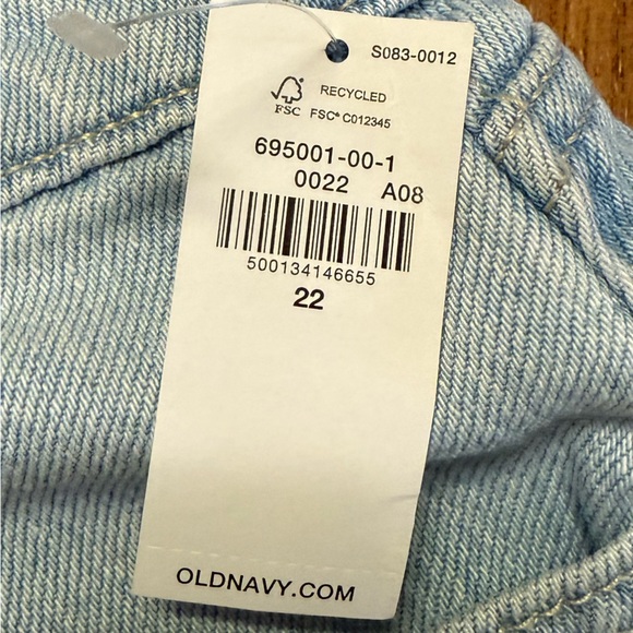 NEW NWT High Rise Light Wash Curvy Baggy Denim Shorts – Size 22 - Picture 4 of 6